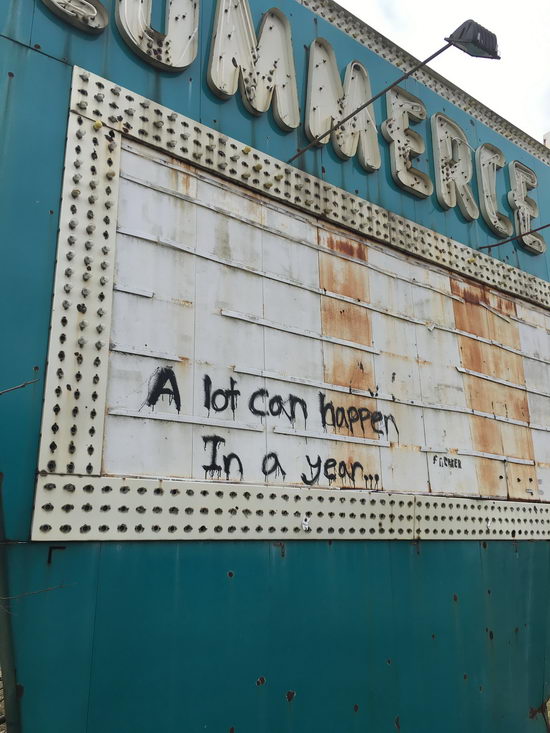Commerce Drive-In Theatre - Before Restoration 2017